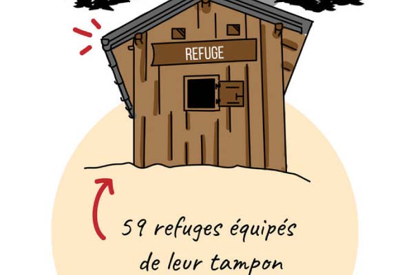 57 refuges équipés de leur tampon