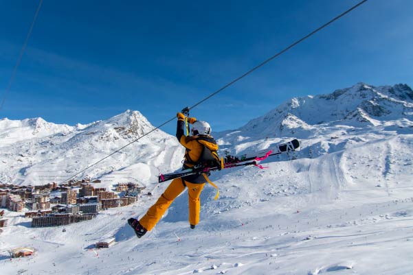 Tyrolienne La BEE de Val Thorens