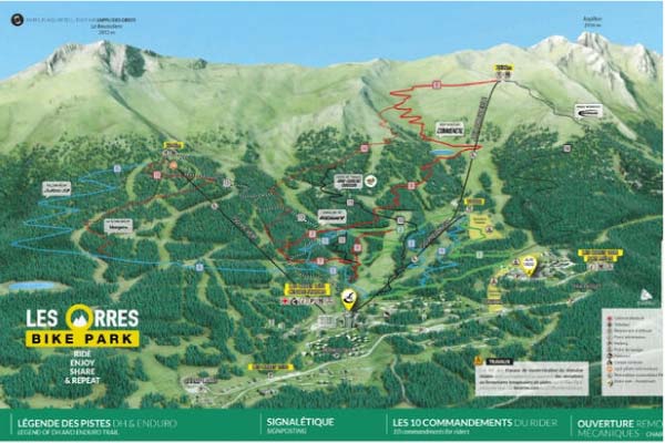 Plan de Bike Park des Orres