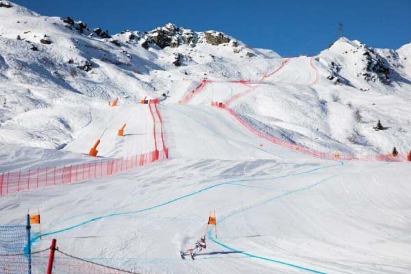 La piste du Roc de fer à Méribel