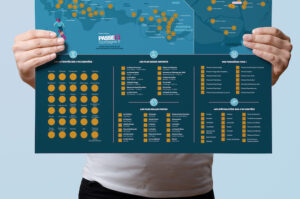 Poster à gratter des stations de ski de France